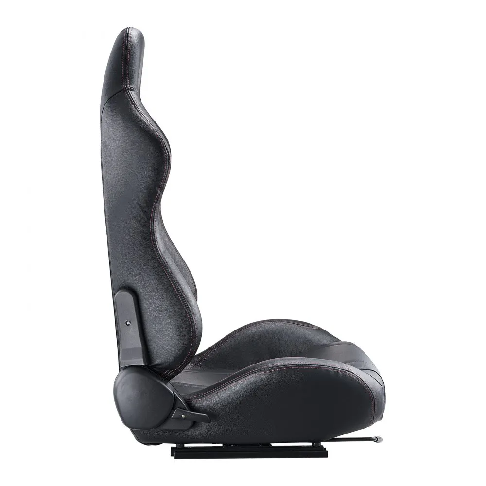 VEVOR RACING SEAT VERSTELBARE RACESTOEL MET PVCLEER EN Q235BSCHUIFREGELAAR, SET VAN 2